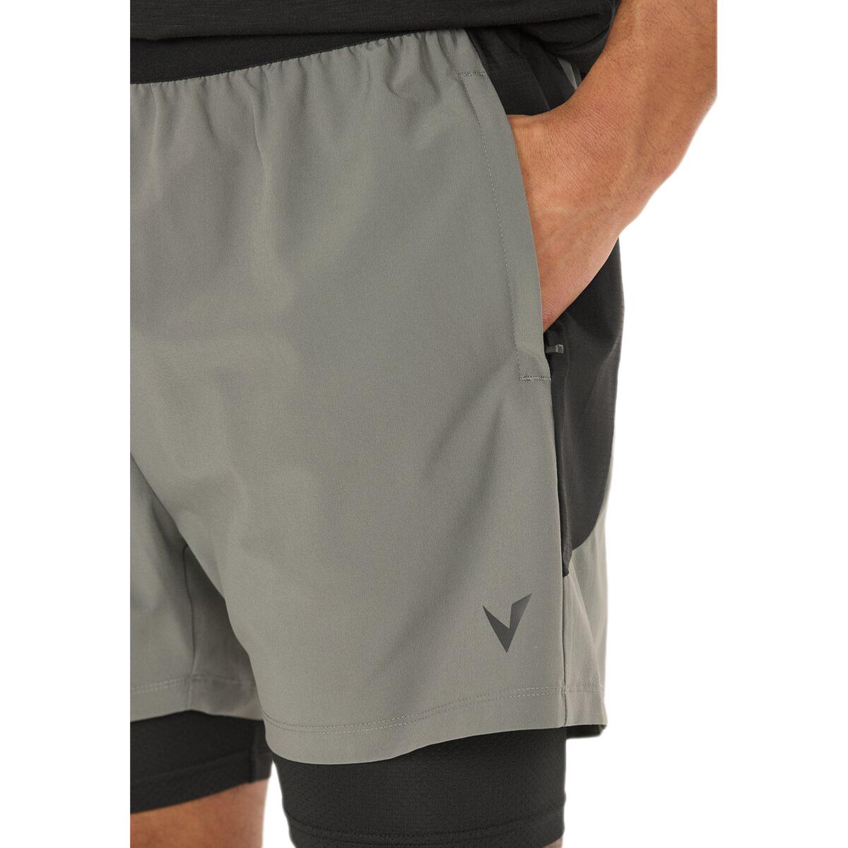 Virtus Dylan v2 2in1 Træningsshorts Herre Gunmetal