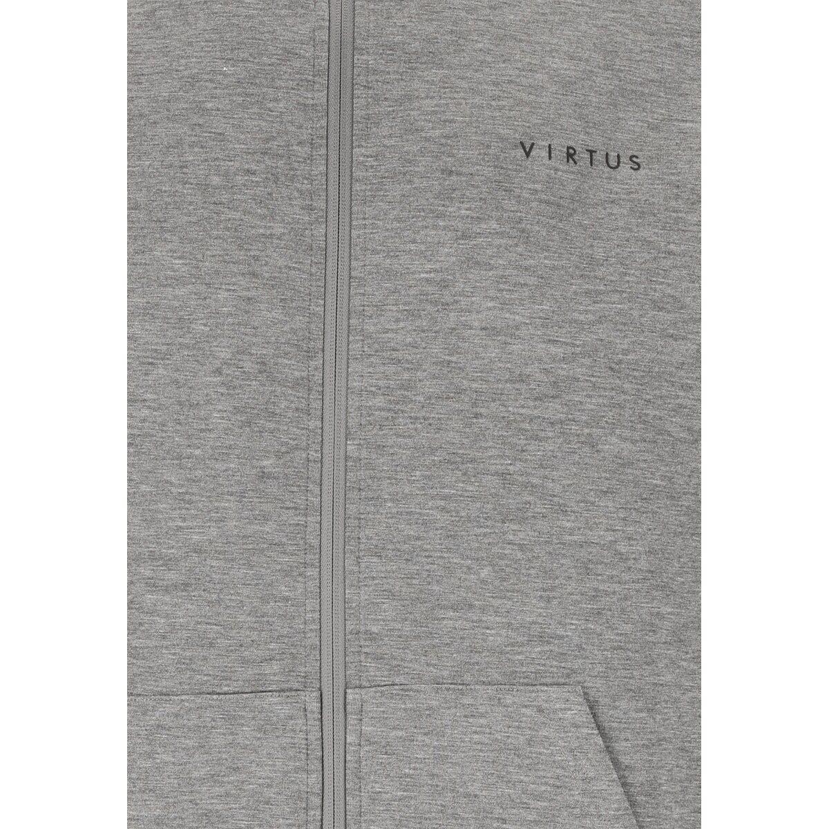 Virtus Taro v2 Technical Full Zip Hættetrøje Herre Mid Grey Melange