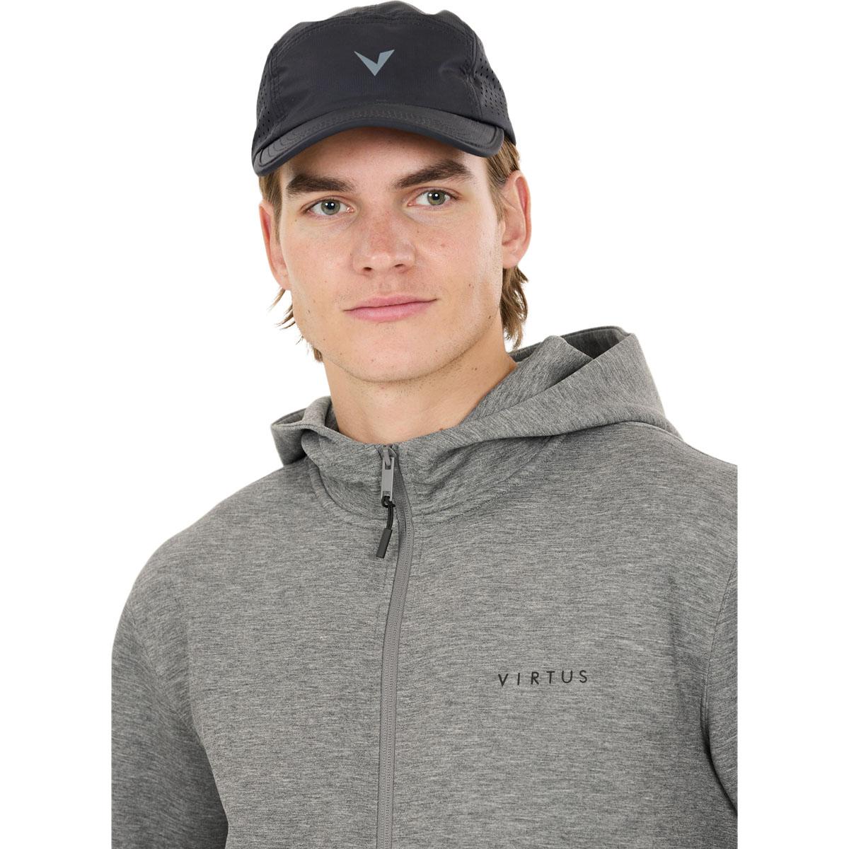 Virtus Taro v2 Technical Full Zip Hættetrøje Herre Mid Grey Melange