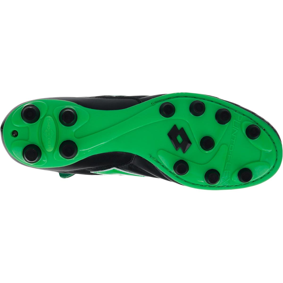 LOTTO Stadio 300 III FG Fodboldstøvler All Black/Spring Green