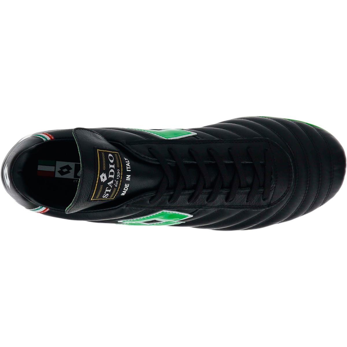 LOTTO Stadio 300 III FG Fodboldstøvler All Black/Spring Green