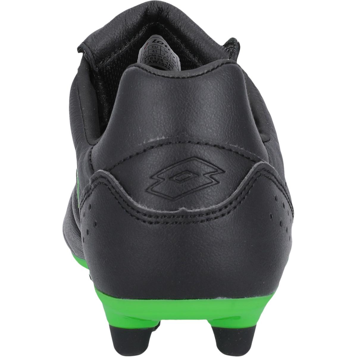 LOTTO Stadio 200 FG Fodboldstøvler All Black/Spring Green
