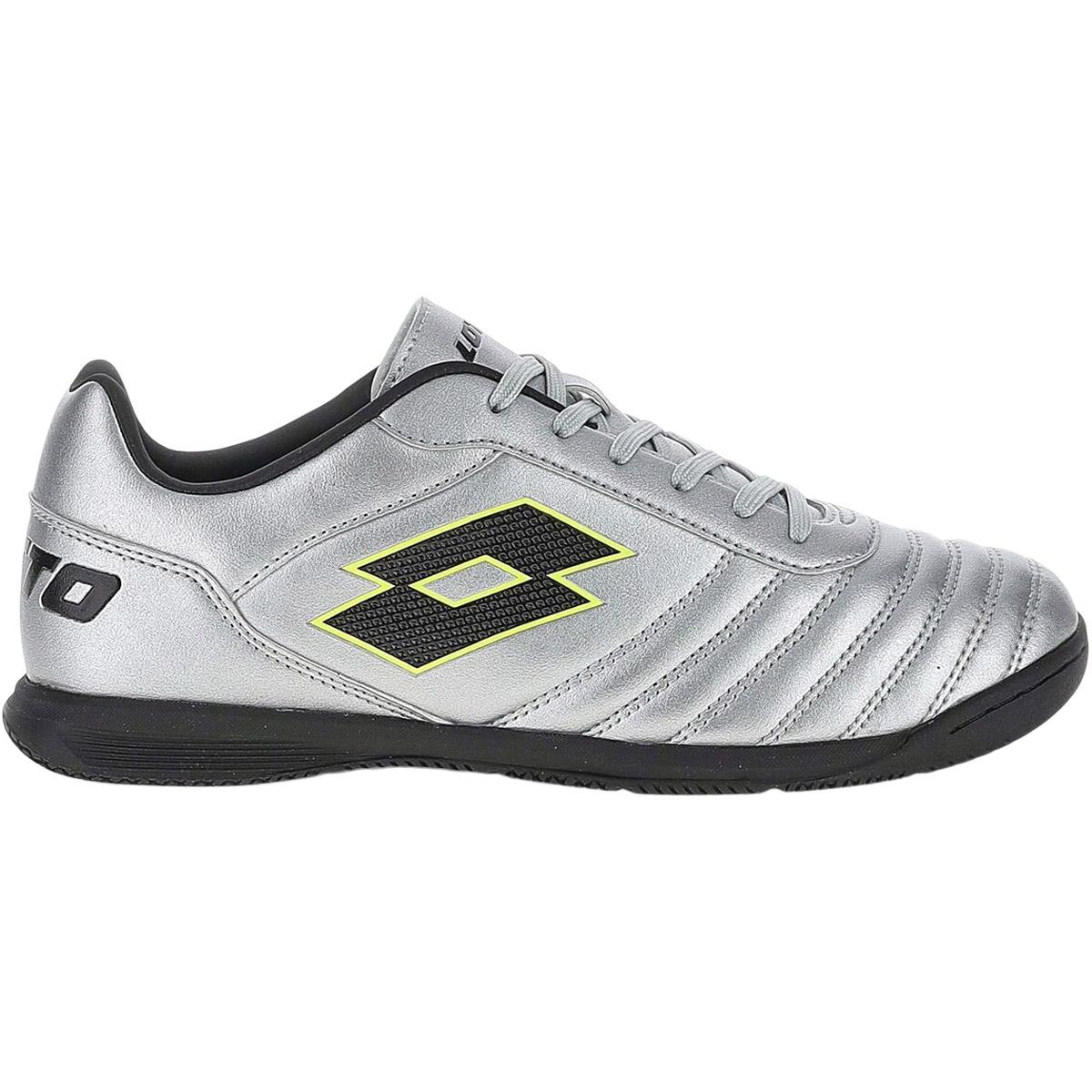 LOTTO Milano 700 IN Fodboldsko Silver Metal 2/All Black/Acaci