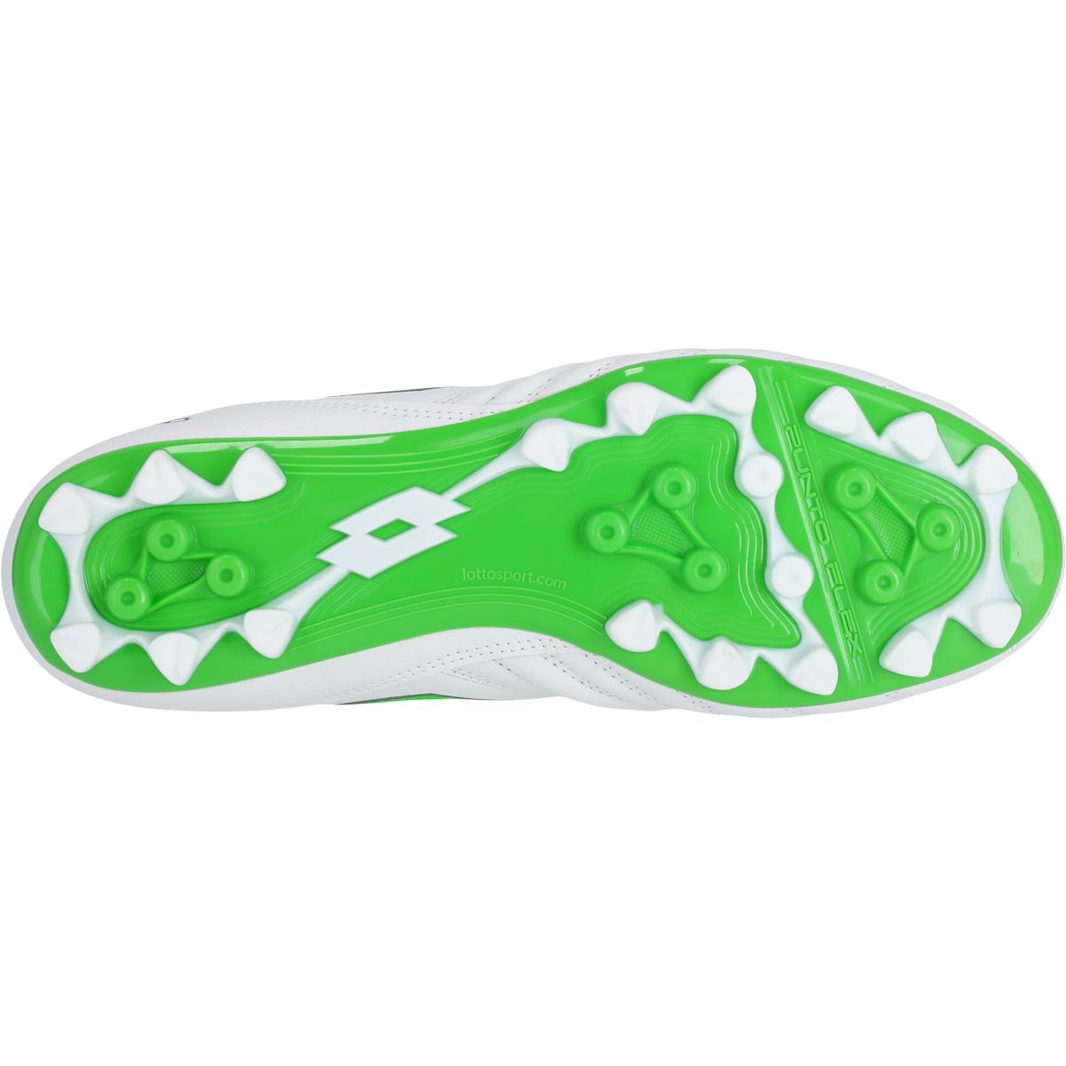 LOTTO Stadio 300 III AG Fodboldstøvler All White/Spring Green