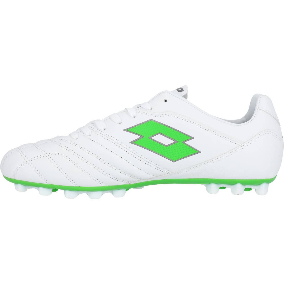 LOTTO Stadio 300 III AG Fodboldstøvler All White/Spring Green
