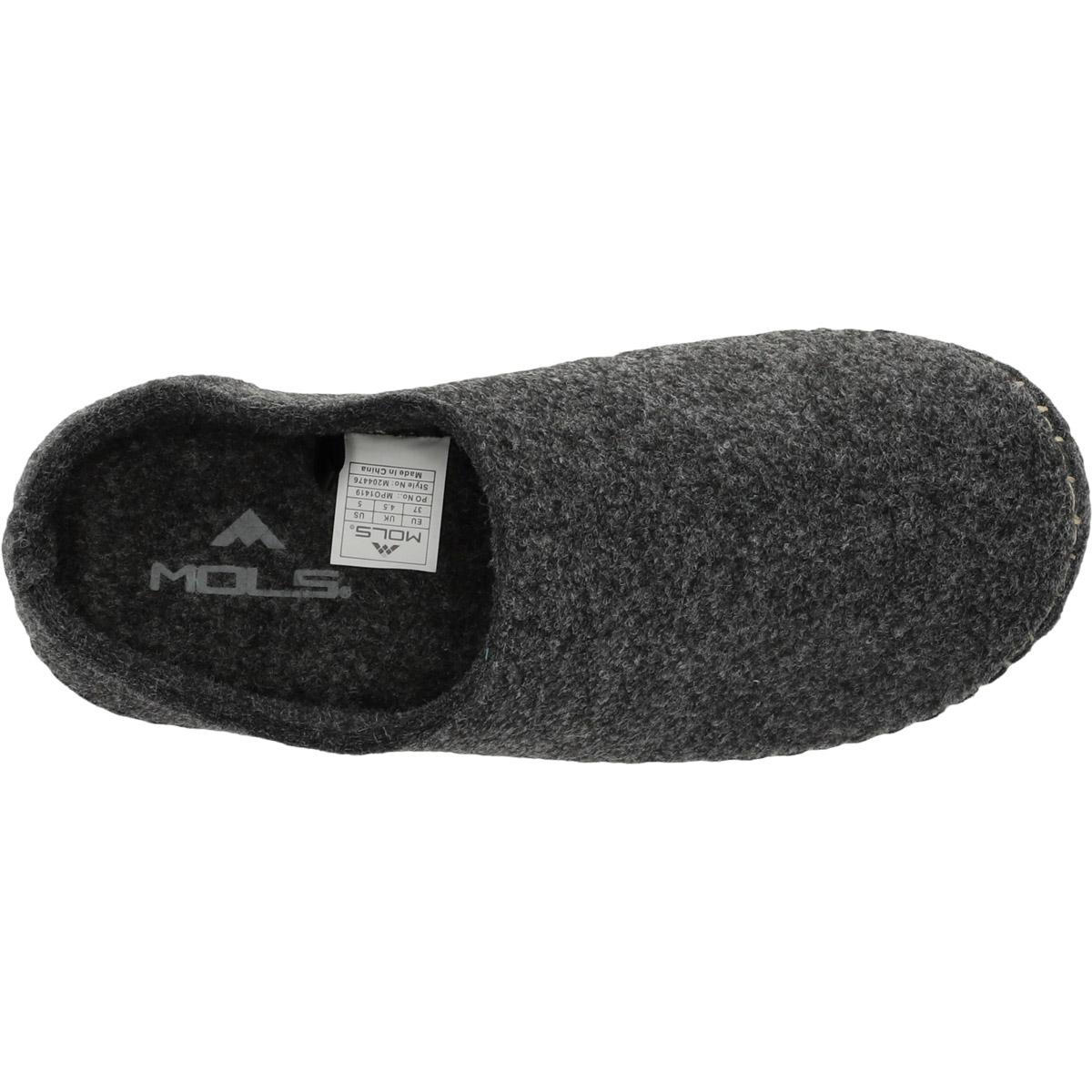 Mols Sinaka Filt Tøfler Dark Grey Melange