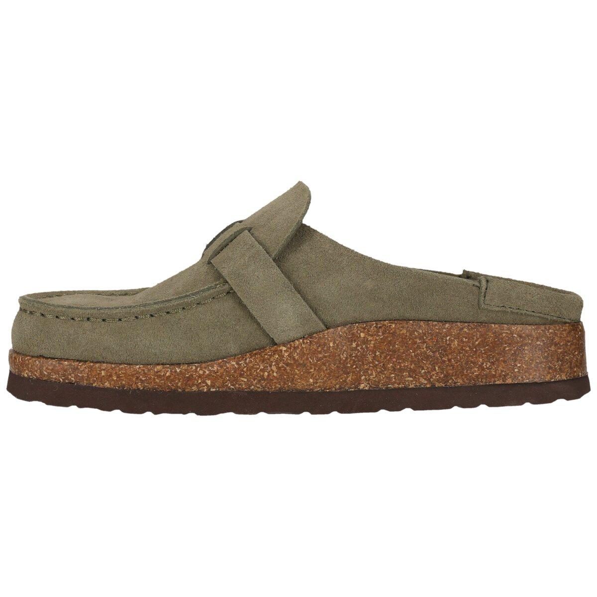 NOU Emilian Leather Kork Mokkasiner Dame Olivine