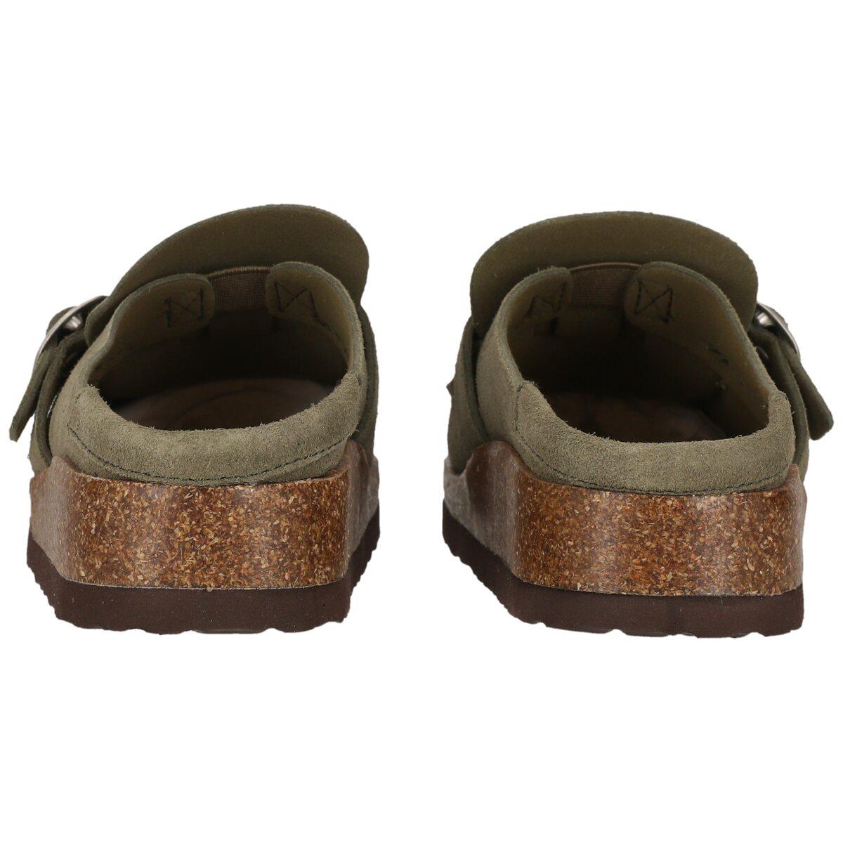 NOU Emilian Leather Kork Mokkasiner Dame Olivine