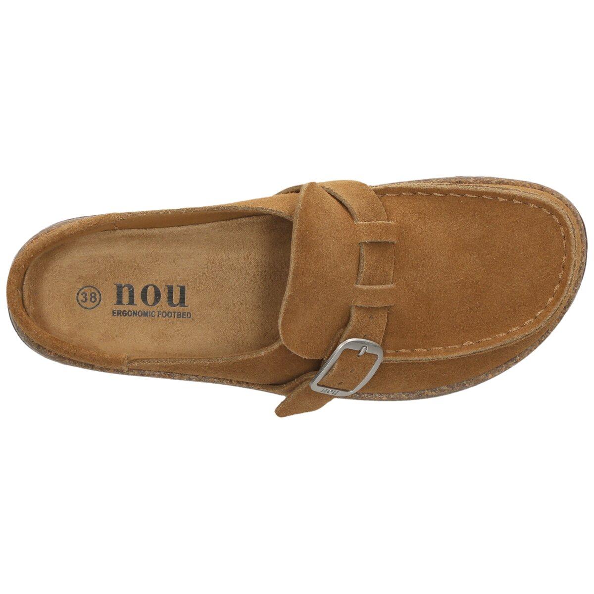 NOU Emilian Leather Kork Mokkasiner Dame Toffee