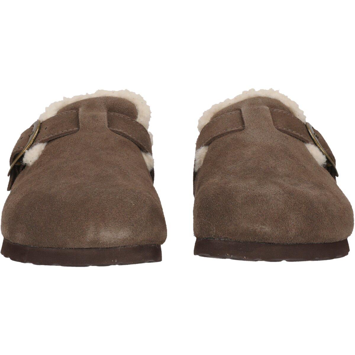 NOU Sama Warm Leather Kork Clogs Dame Caribou