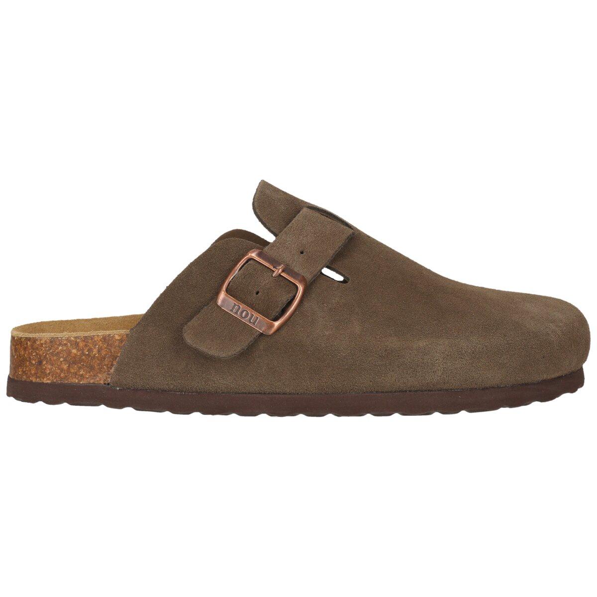 NOU Corwin Leather Kork Clogs Dame Caribou