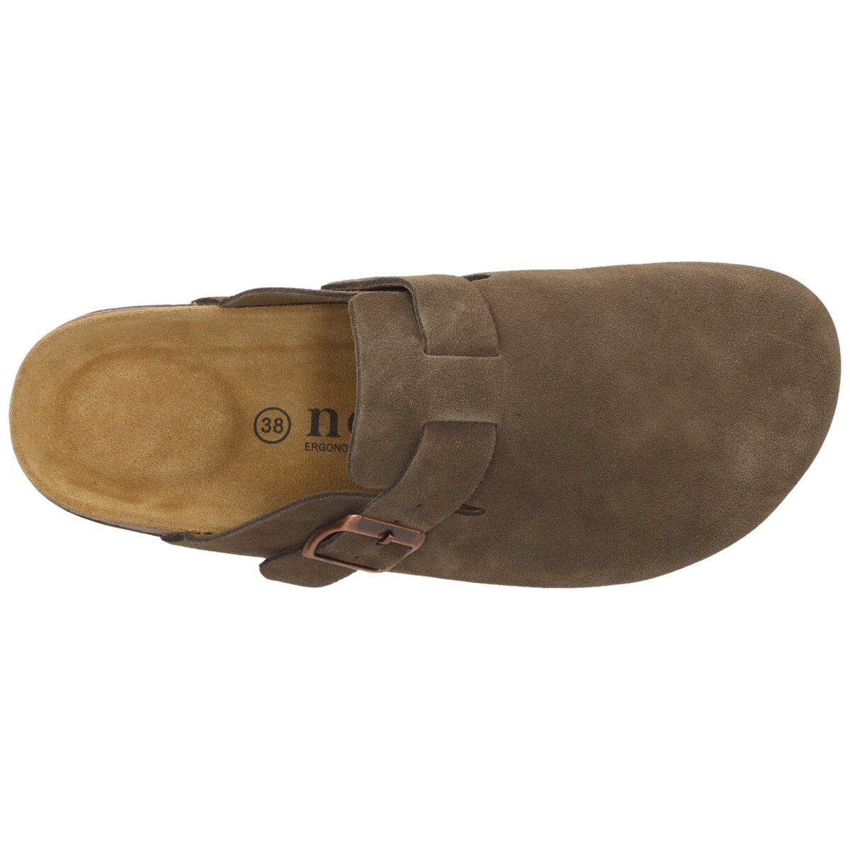 NOU Corwin Leather Kork Clogs Dame Caribou