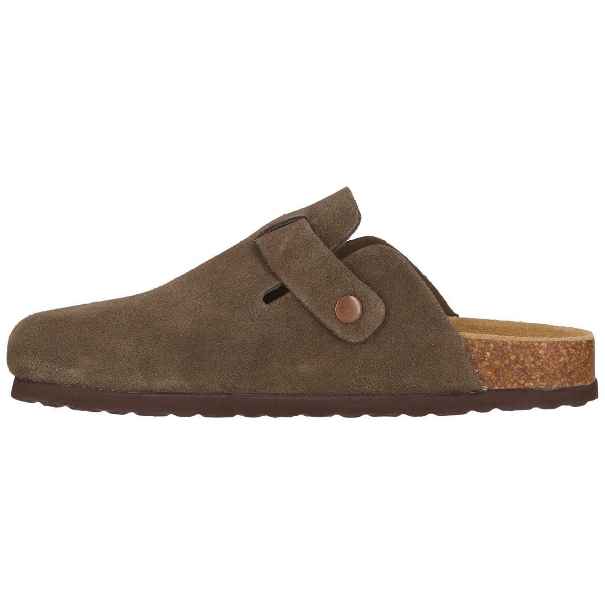 NOU Corwin Leather Kork Clogs Dame Caribou