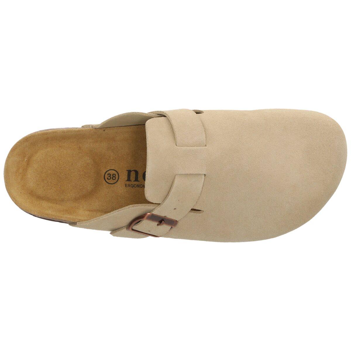 NOU Corwin Leather Kork Clogs Dame Timber Wolf