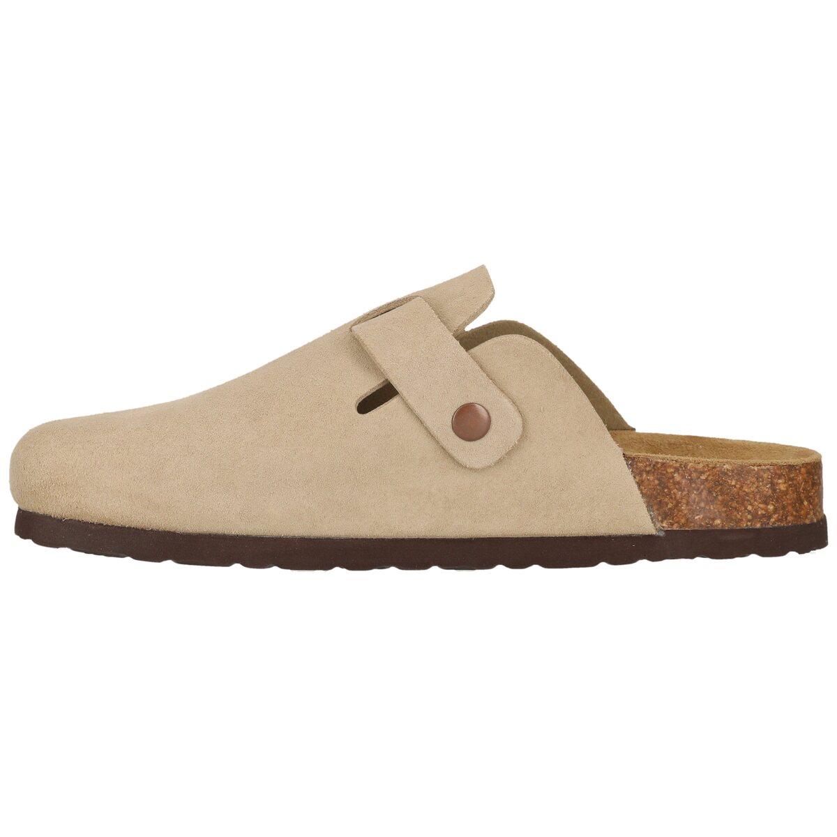 NOU Corwin Leather Kork Clogs Dame Timber Wolf