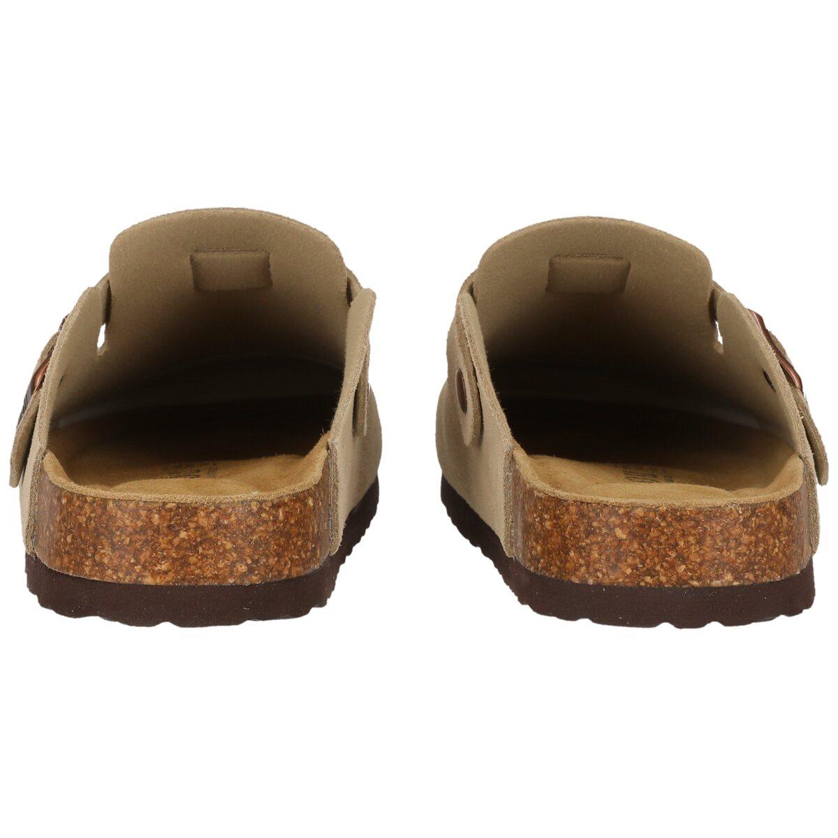 NOU Corwin Leather Kork Clogs Dame Timber Wolf