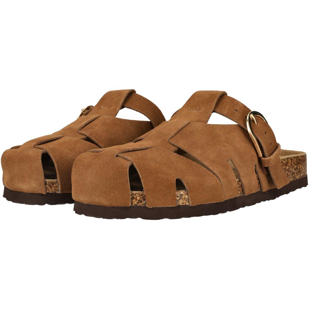 NOU Greco Leather Korksandaler Herre Toffee