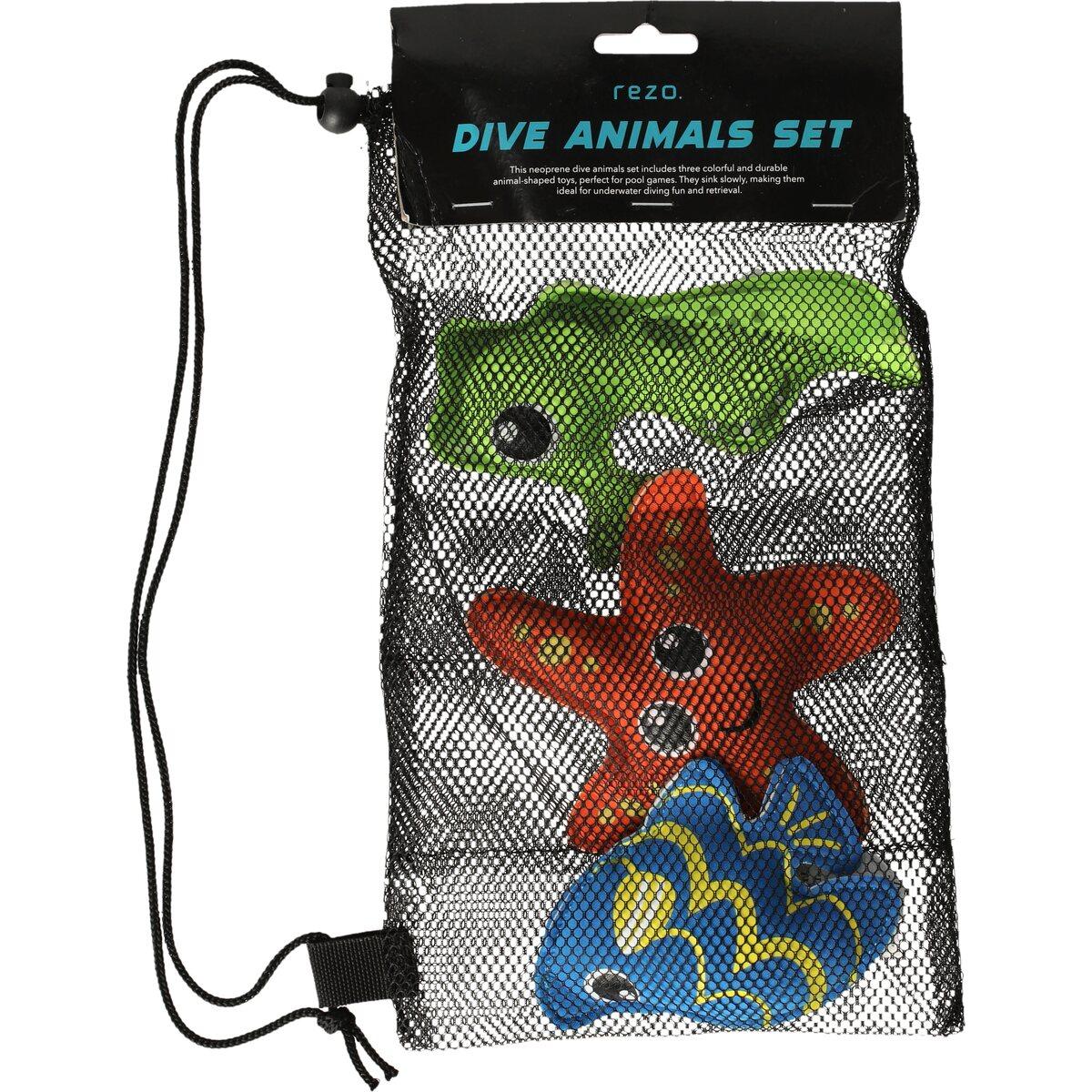 Rezo 3-Pak Dive Animals Dykkleker Multi