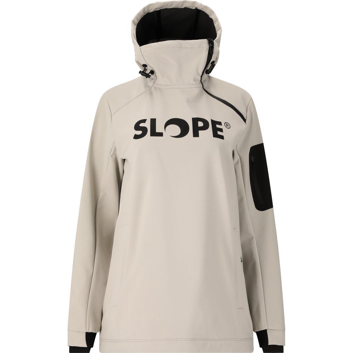 SLOPE Fletcher Hood Softshell Anorakk Dame Silver Lining
