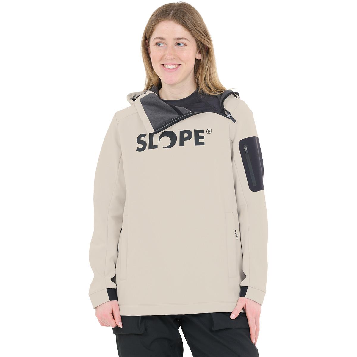 SLOPE Fletcher Hood Softshell Anorakk Dame Silver Lining