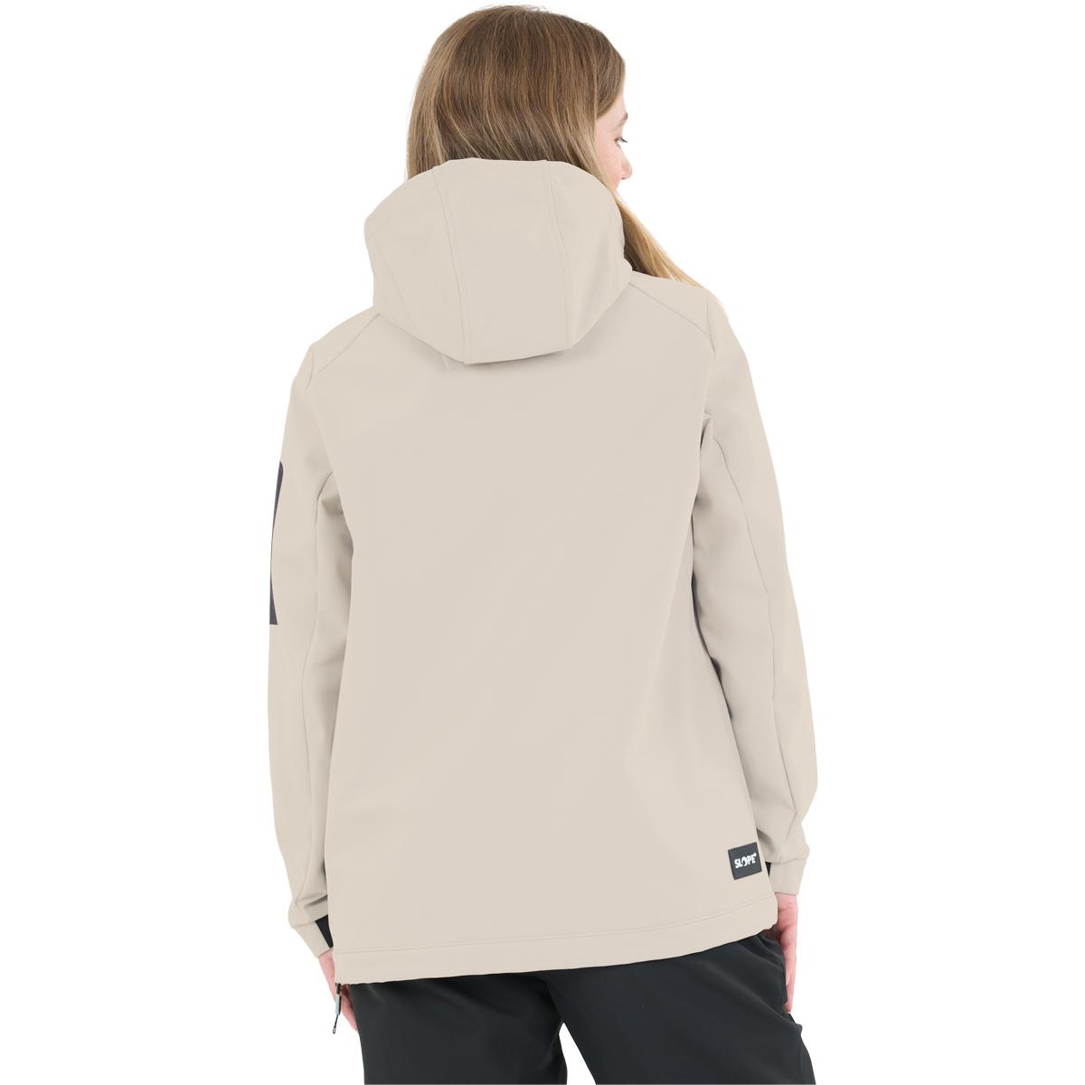 SLOPE Fletcher Hood Softshell Anorakk Dame Silver Lining