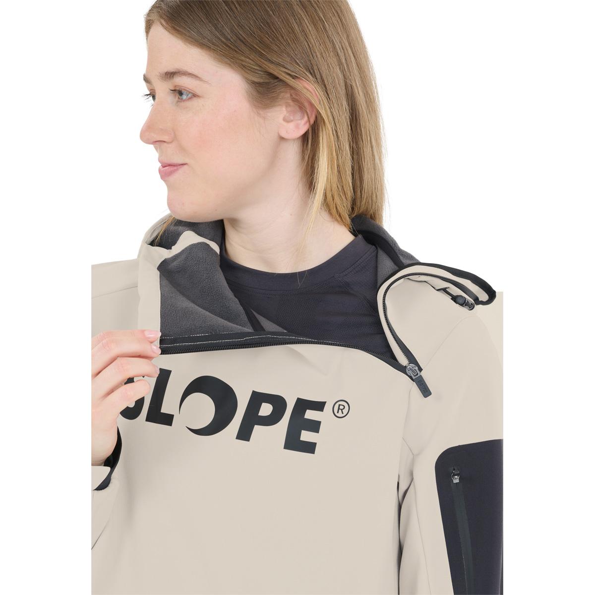 SLOPE Fletcher Hood Softshell Anorakk Dame Silver Lining