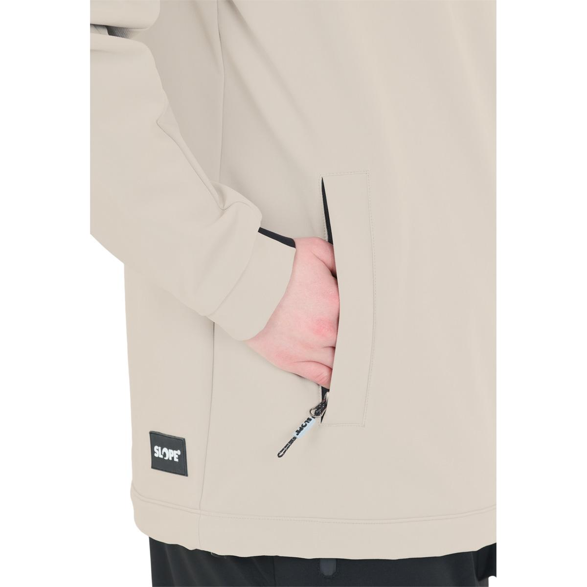 SLOPE Fletcher Hood Softshell Anorakk Dame Silver Lining