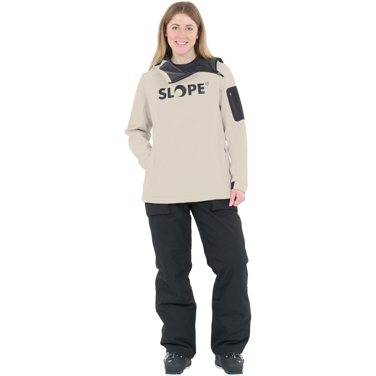 SLOPE Fletcher Hood Softshell Anorakk Dame Silver Lining