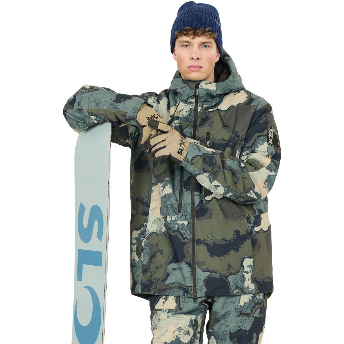 SLOPE Tuscon AOP Skijakke Herre Grape Leaf