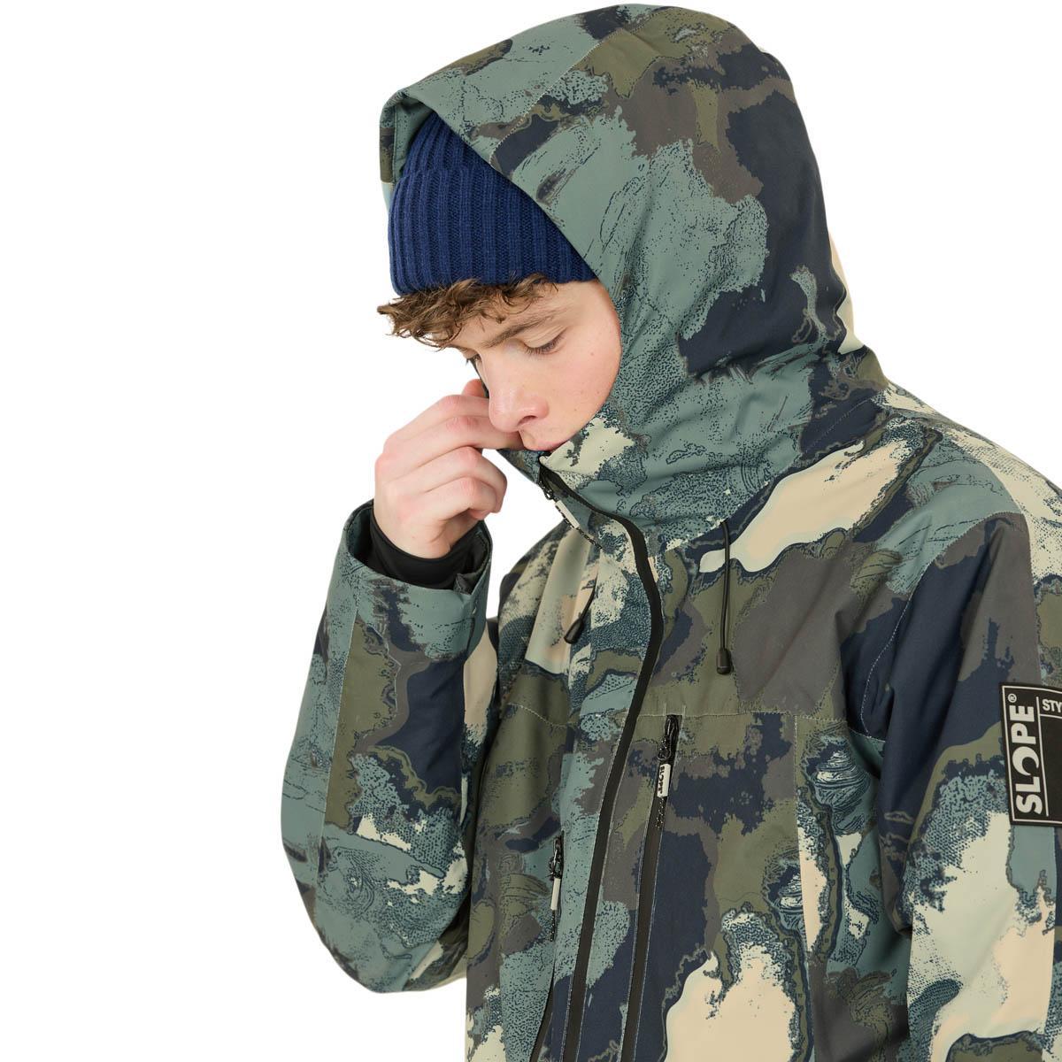 SLOPE Tuscon AOP Skijakke Herre Grape Leaf