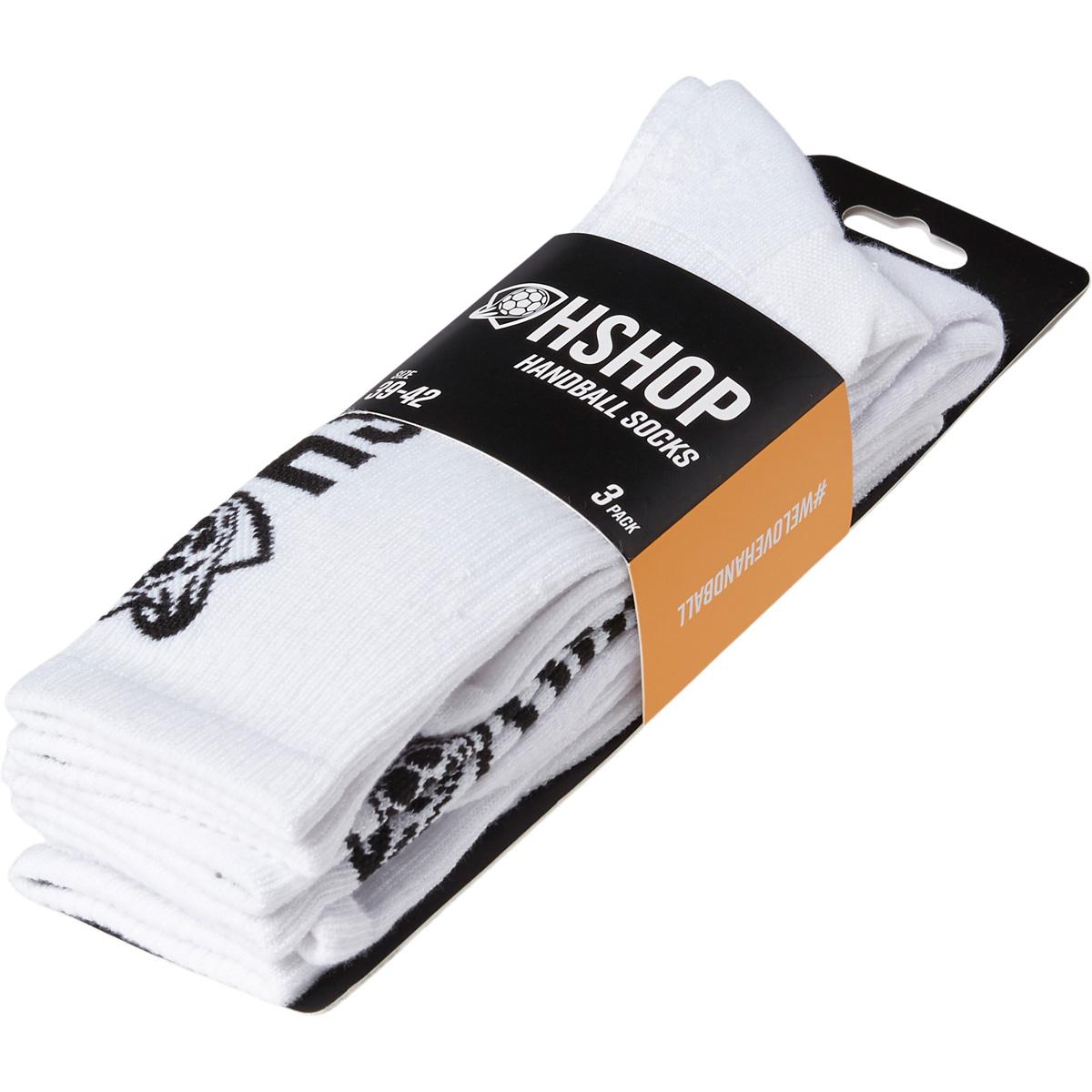 HSHOP 3-Pack Håndboldstrømper White