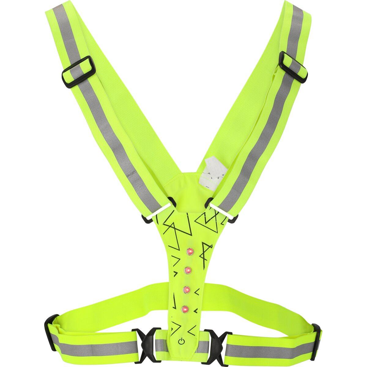 Endurance Reflekskryssbelte m/Lys Safety Yellow