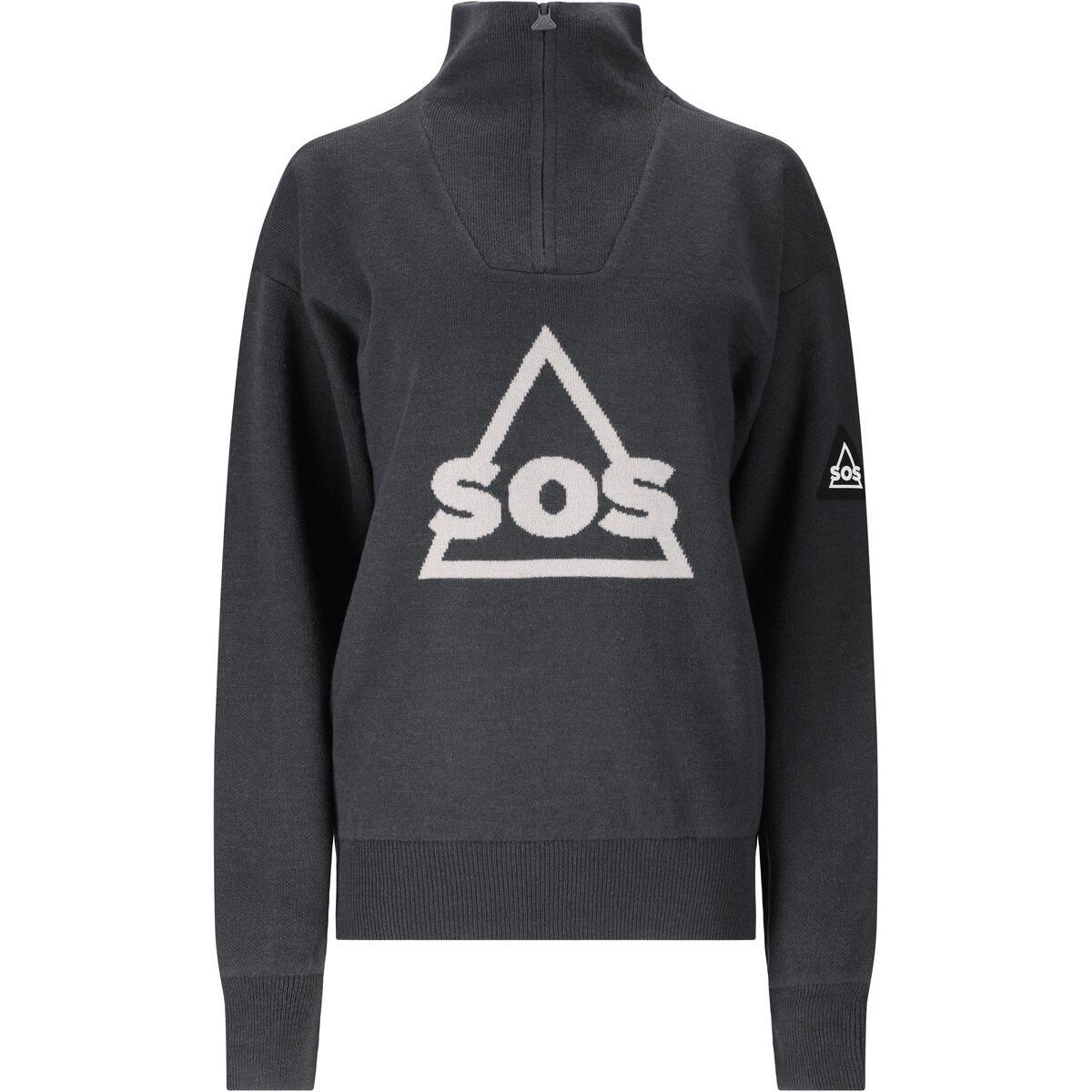 SOS Tignes Windstopper Strikkegenser Unisex India Ink