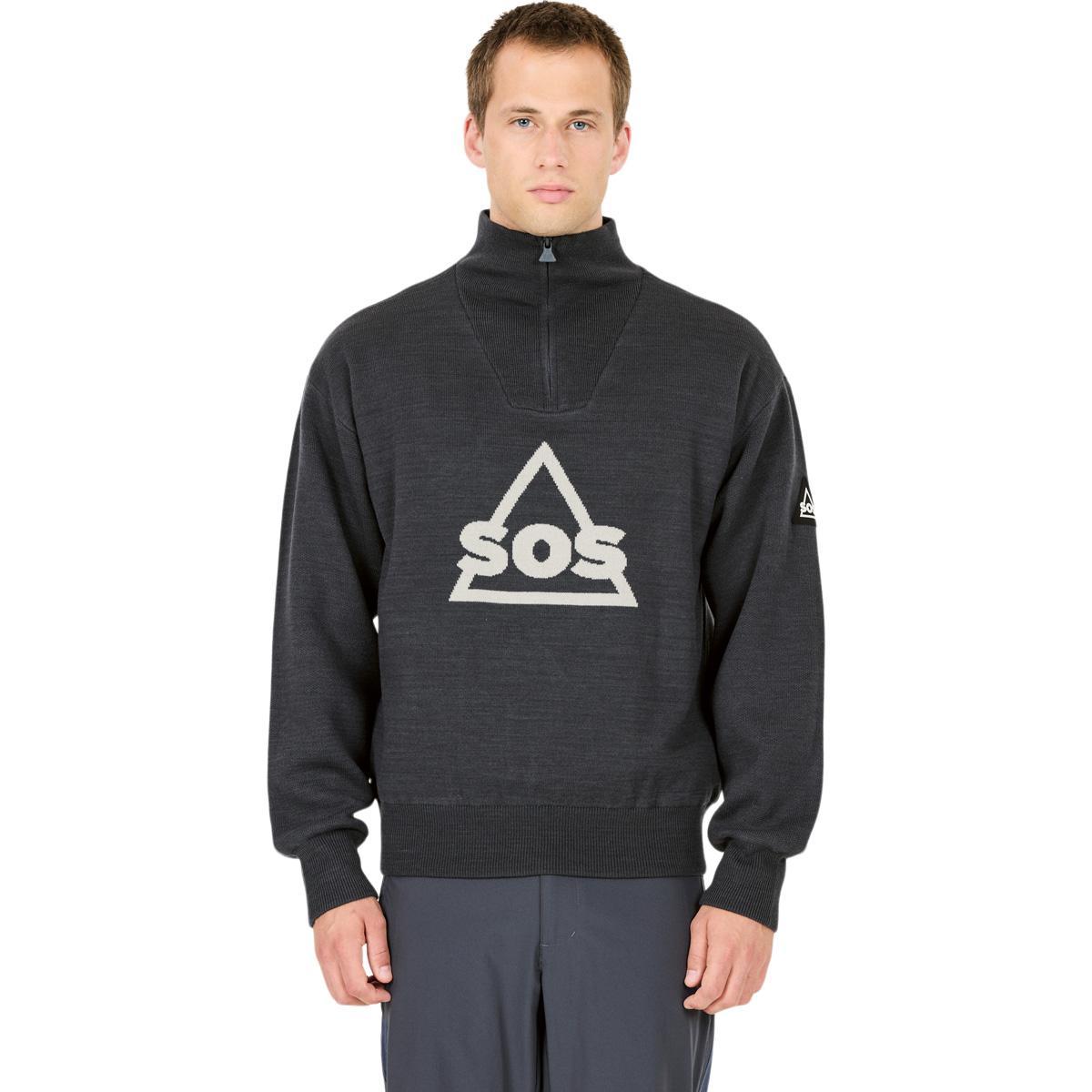 SOS Tignes Windstopper Strikkegenser Unisex India Ink