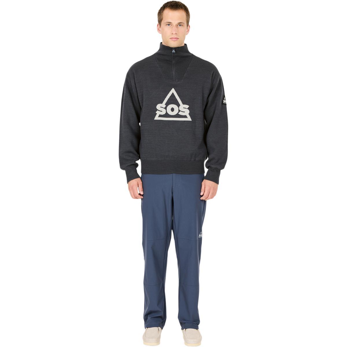 SOS Tignes Windstopper Strikkegenser Unisex India Ink