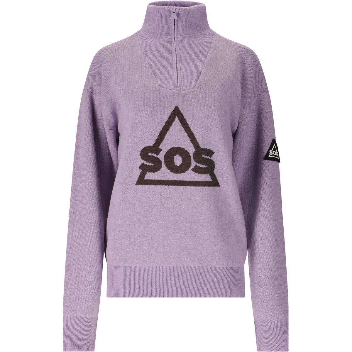 SOS Tignes Windstopper Strikkegenser Unisex Wisteria