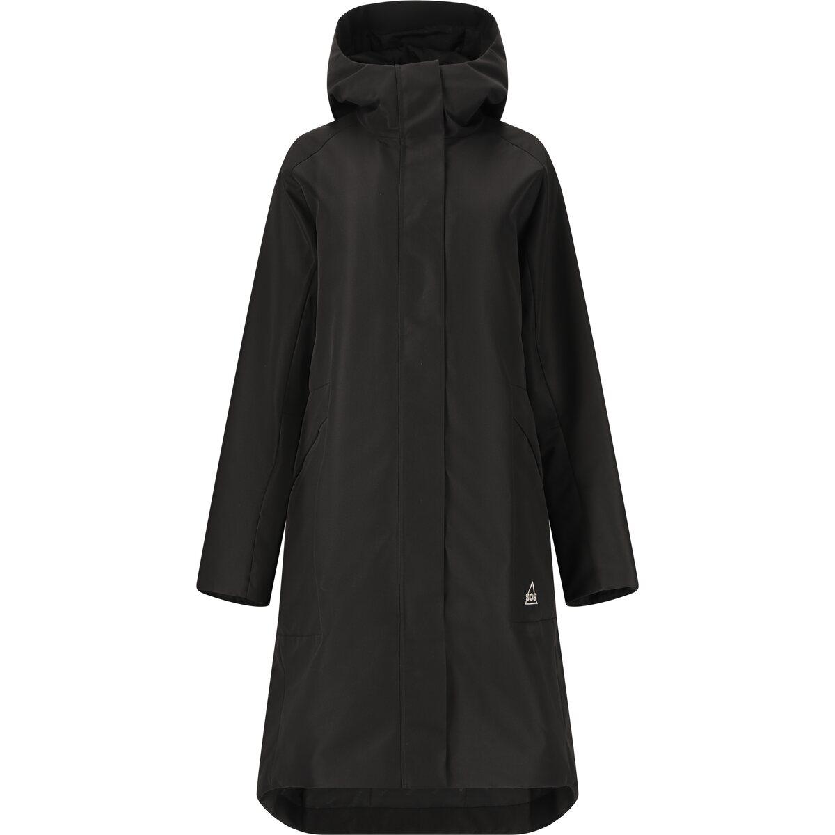 SOS Trikora 2L Long Insulated Parka Vinterjakke Dame Black