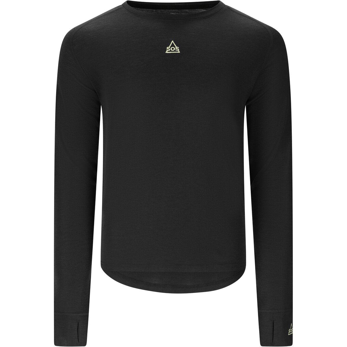 SOS Polaris Merinould Skiundertrøje Herre Black