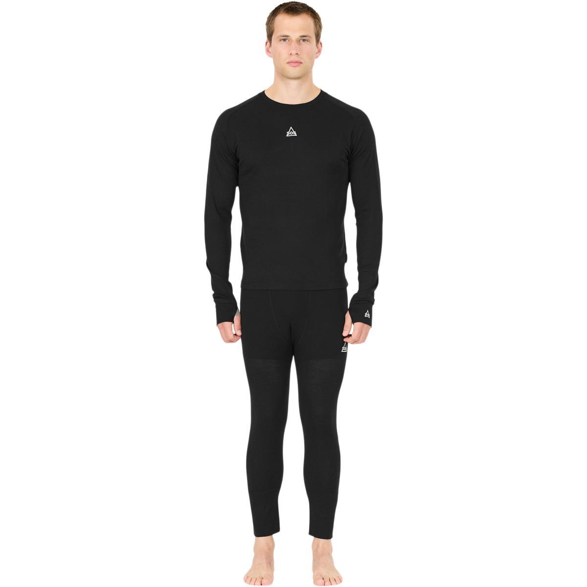 SOS Polaris Merinould Skiundertrøje Herre Black