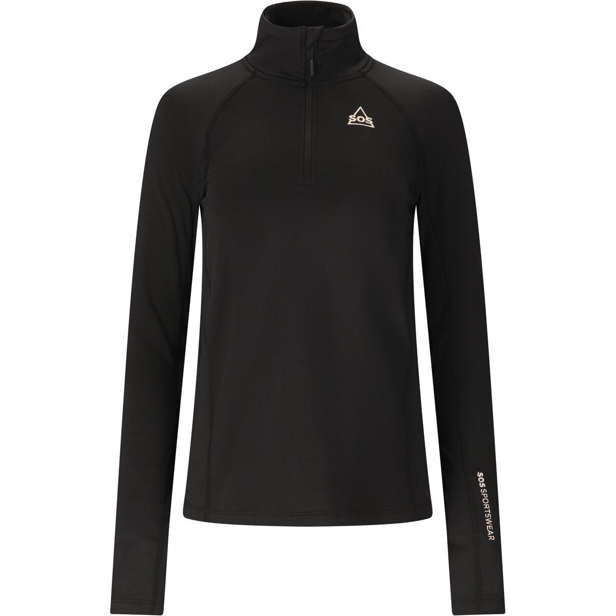 SOS Stratos Half Zip Superundertøy Trøye Dame Black