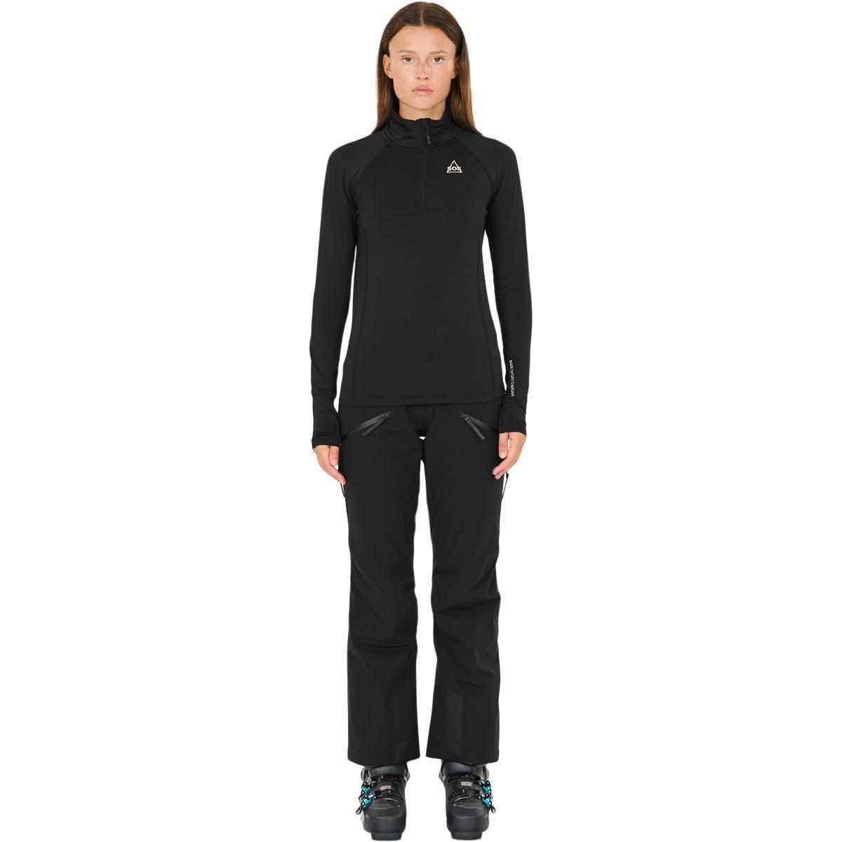 SOS Stratos Half Zip Superundertøy Trøye Dame Black