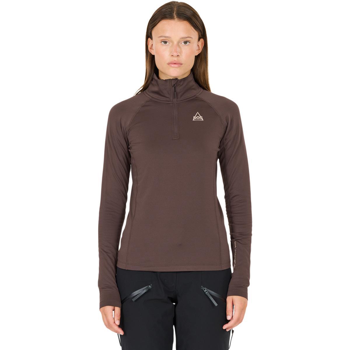 SOS Stratos Half Zip Superundertøy Trøye Dame Shale Mud