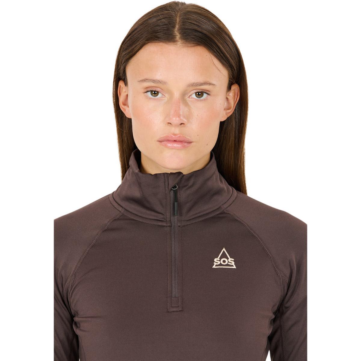 SOS Stratos Half Zip Superundertøy Trøye Dame Shale Mud