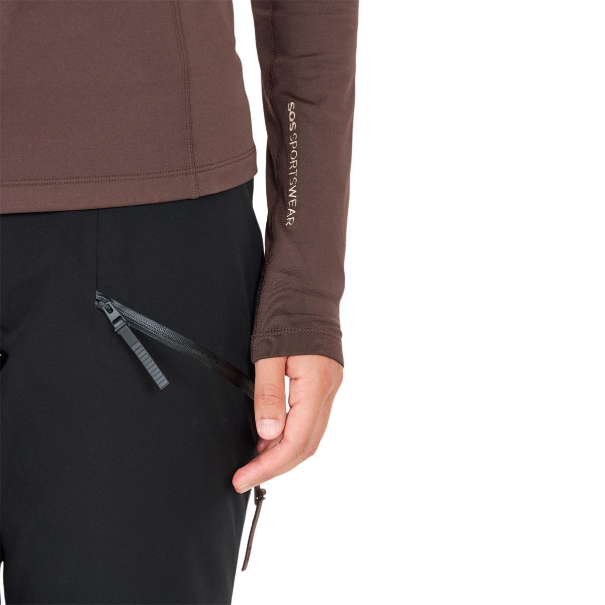 SOS Stratos Half Zip Superundertøy Trøye Dame Shale Mud