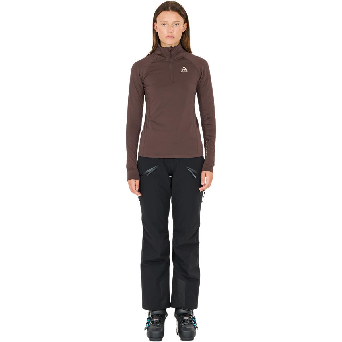 SOS Stratos Half Zip Superundertøy Trøye Dame Shale Mud