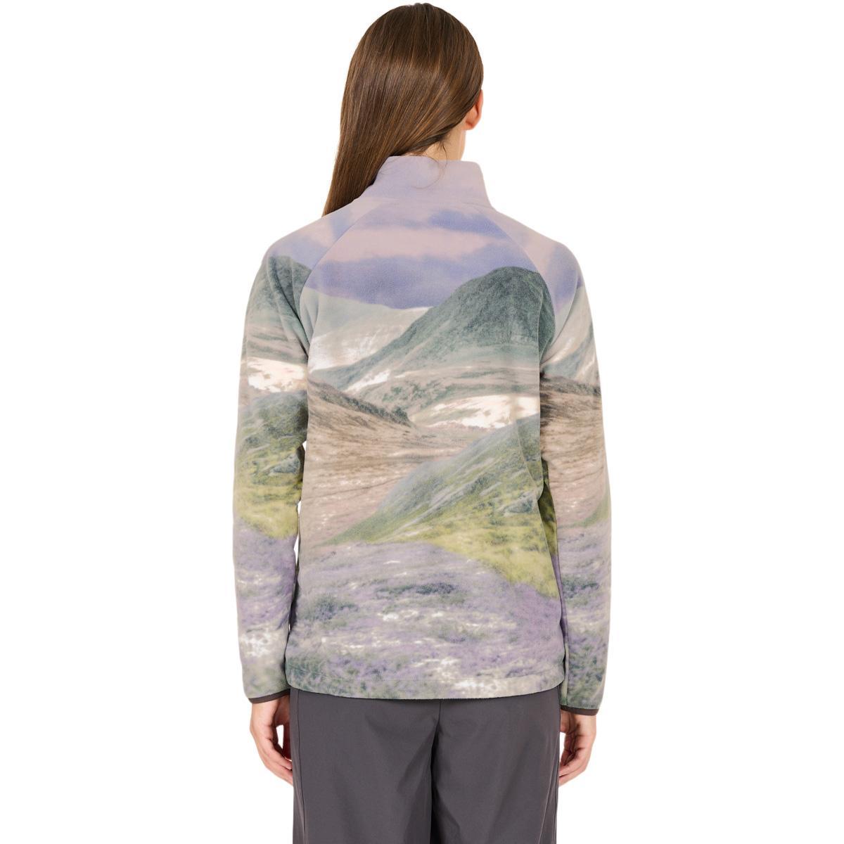 SOS Exo Printed Half Zip Fleecetrøye Dame Shale Mud