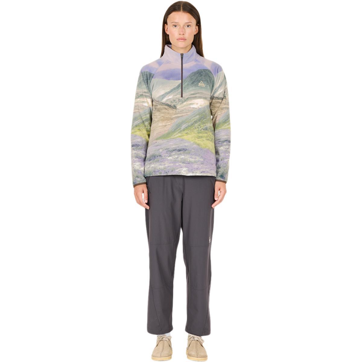 SOS Exo Printed Half Zip Fleecetrøye Dame Shale Mud