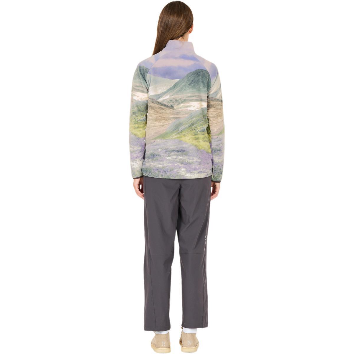 SOS Exo Printed Half Zip Fleecetrøye Dame Shale Mud