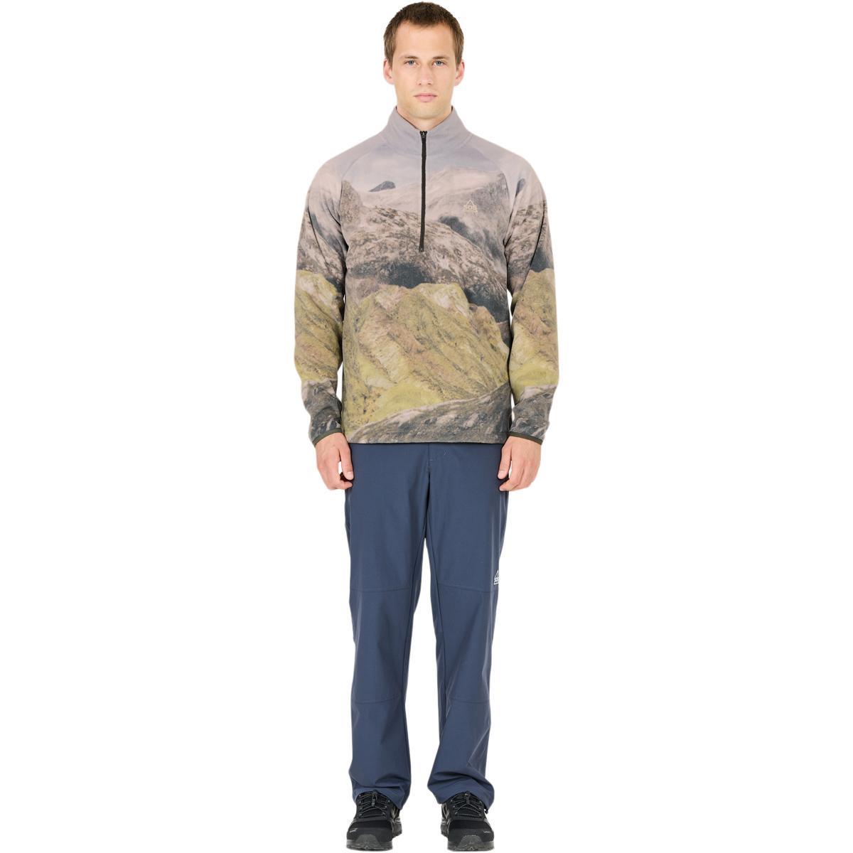SOS Exo Printed Half Zip Fleecetrøye Herre Black Ink