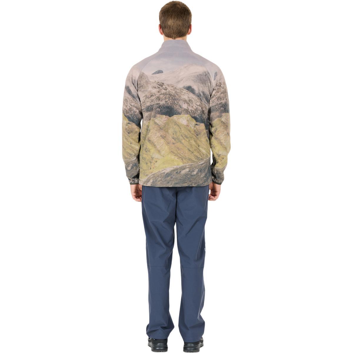 SOS Exo Printed Half Zip Fleecetrøye Herre Black Ink
